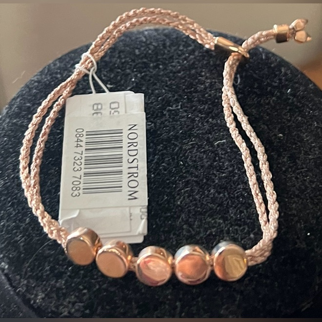 Monica Vinader 18kt Rosegold Vermeil Friendship Bracelet New 150$